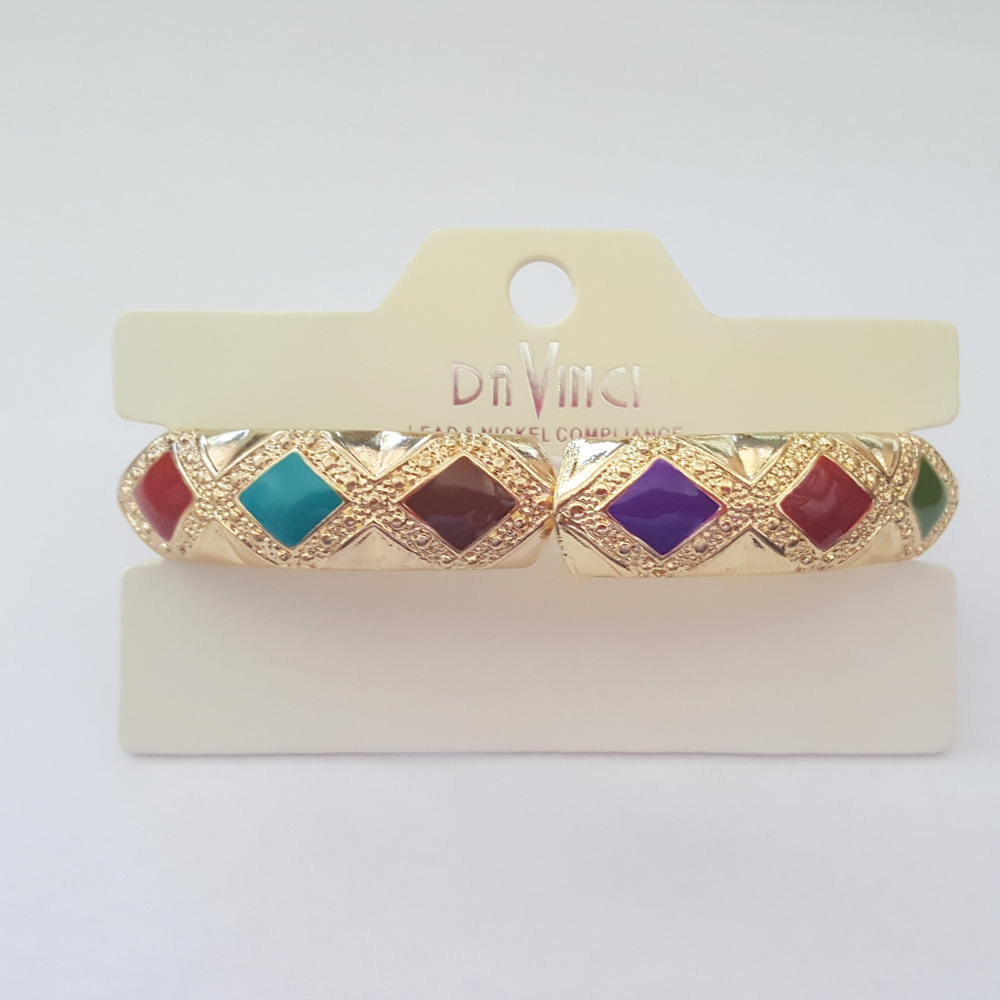 Vintage Style Gold Plated Stone Stretch Bracelet
